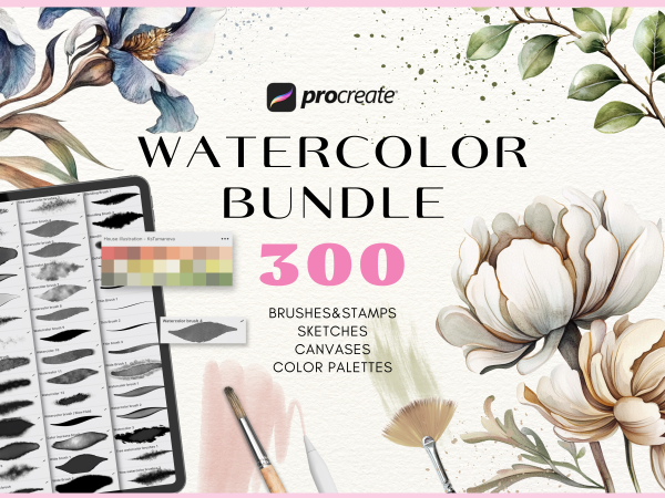 Watercolor bundle brushes