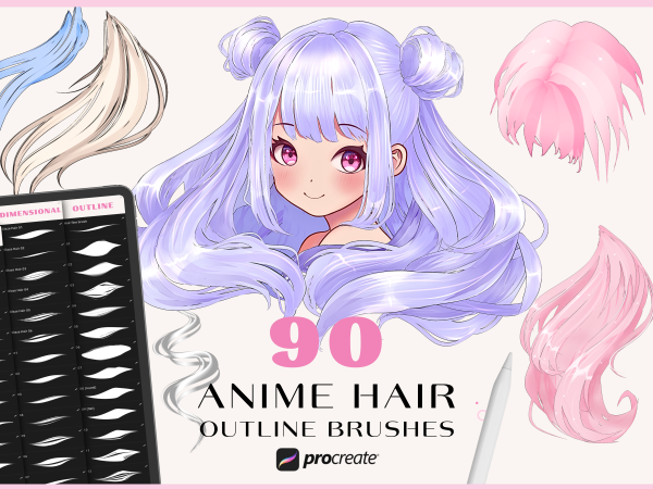 Anime hair brushes