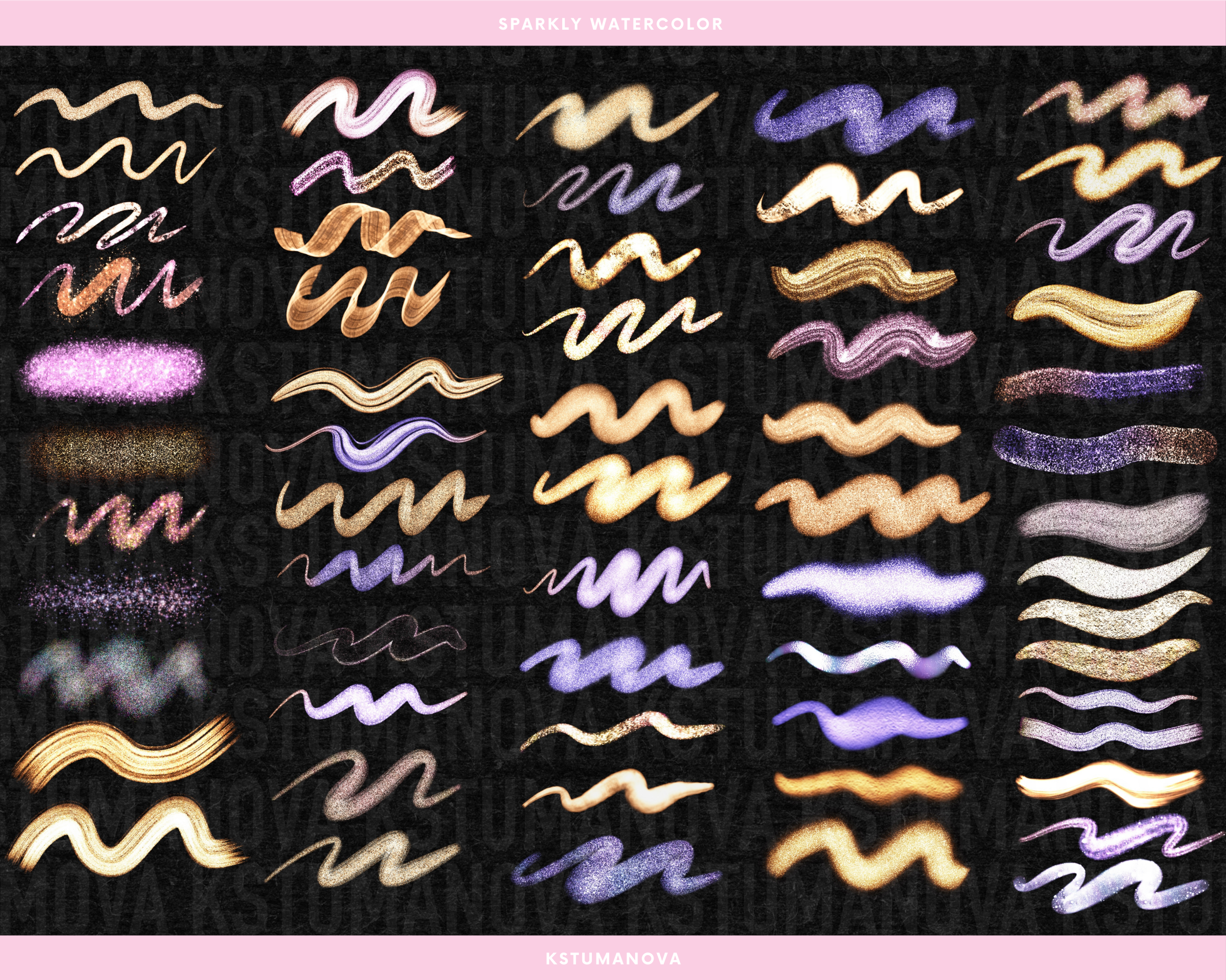 Watercolor sparkly brushes - Image 5