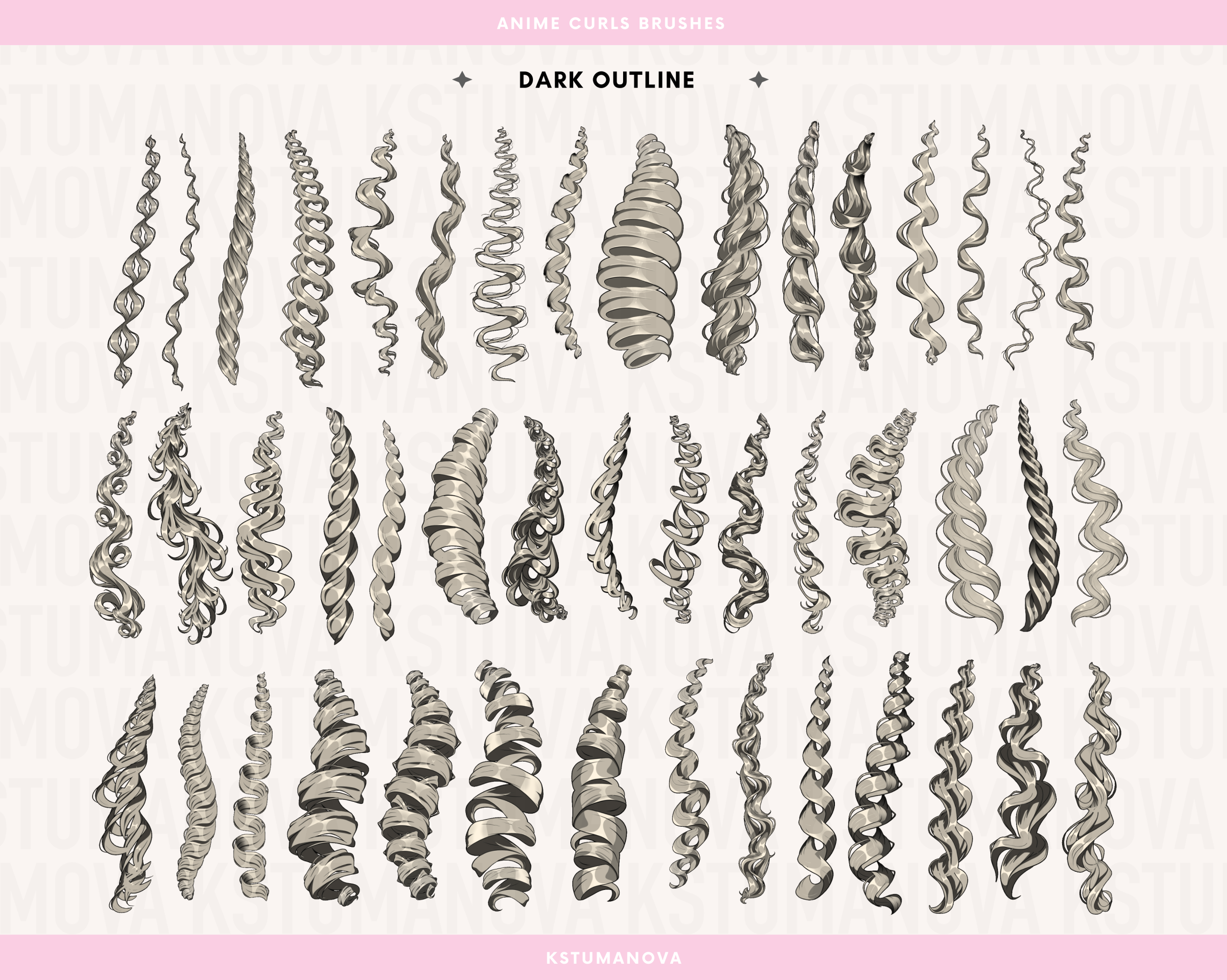 Anime curls brushes - Image 2