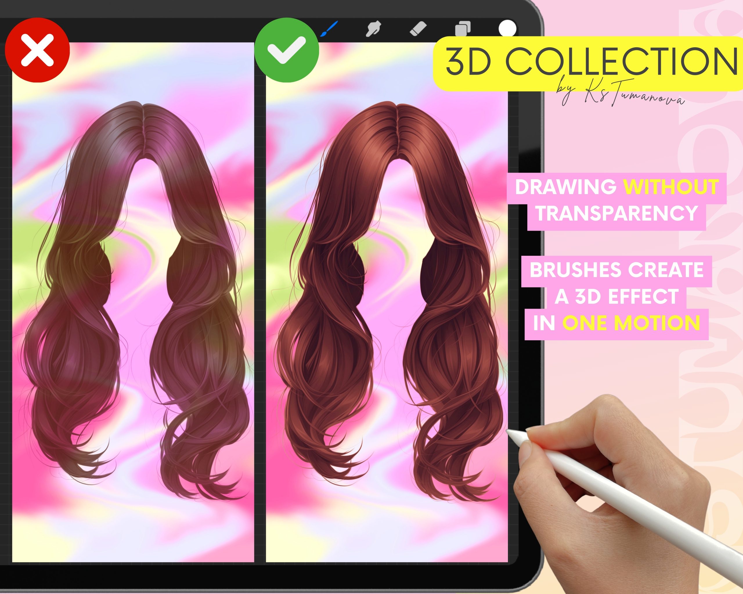 3D hairstyles stamps - Image 2