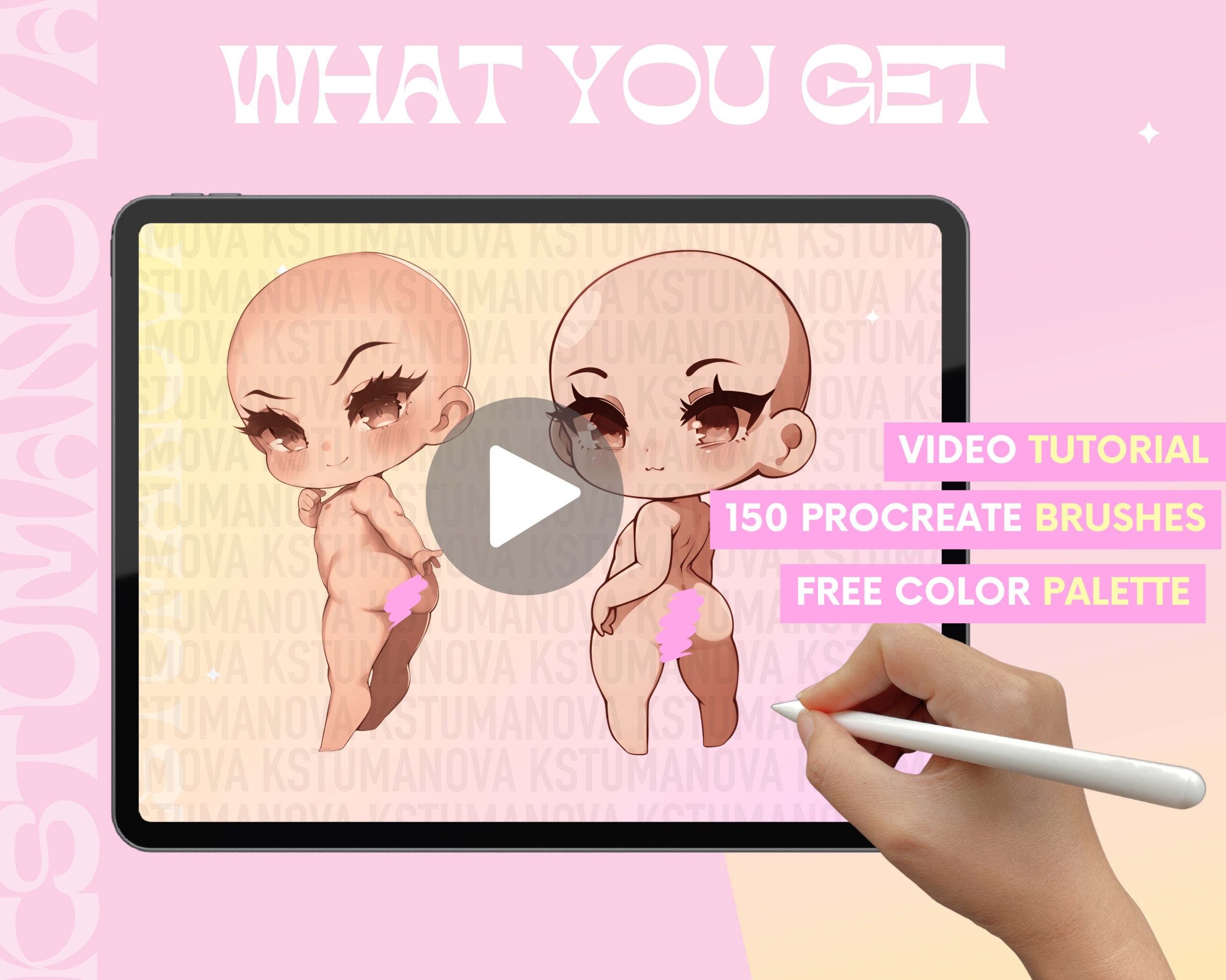 3D chibi poses stamps - Image 4