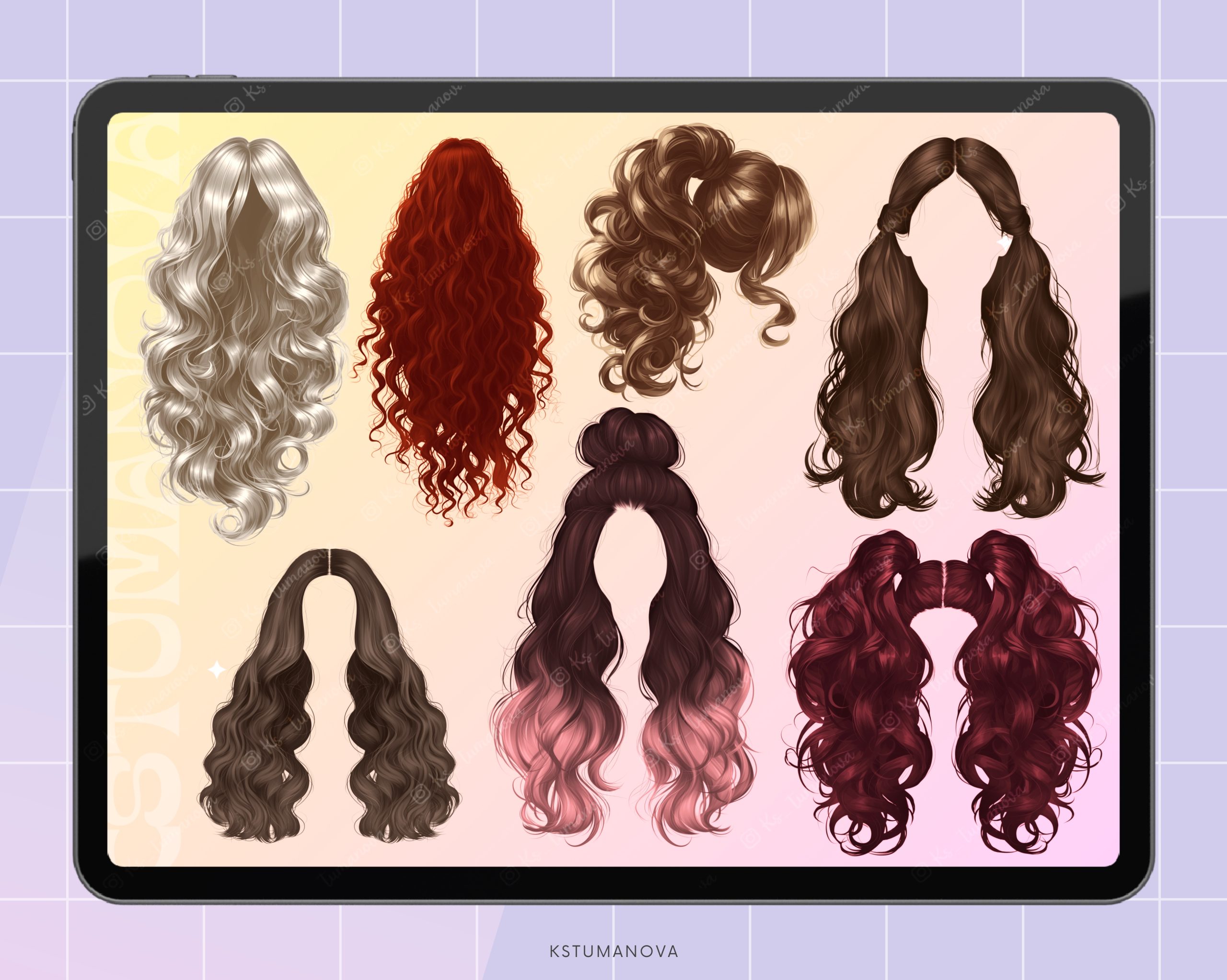 3D hairstyles stamps - Image 5
