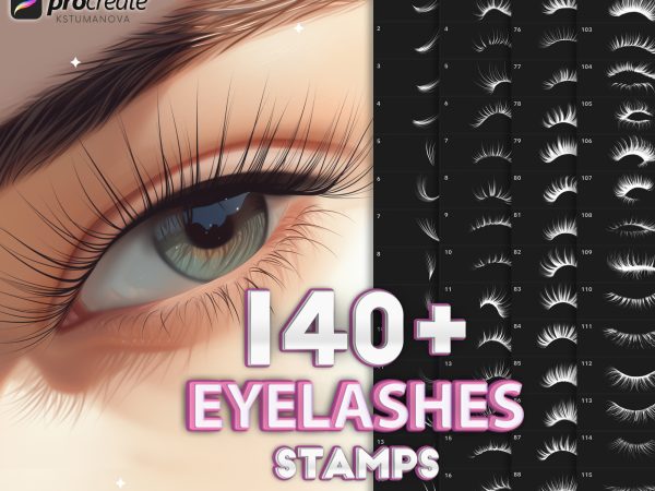 Eyelashes stamps