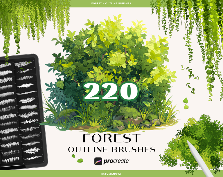 Forest outline brushes