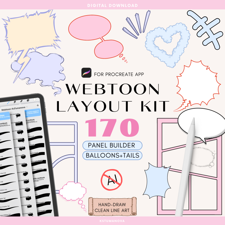 Procreate Webtoon Layout Kit