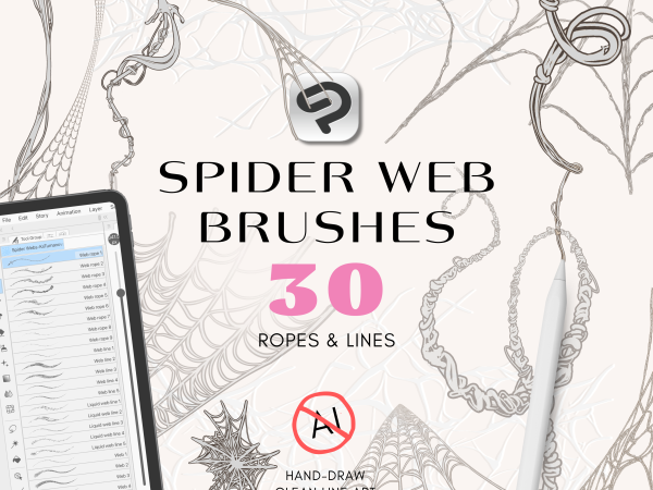 Clip Studio Spider Web Brushes